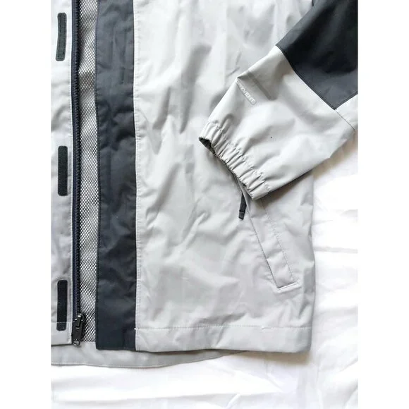 The North Face Antora Dryvent Waterproof Hooded Jacket Gray Black Boys Large 12 - Picture 3 of 7